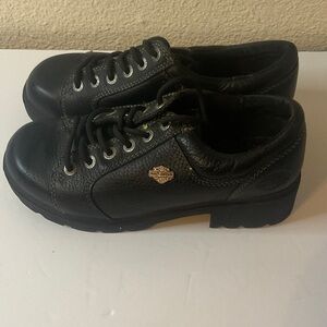 Harley-Davidson Black Leather Casual Shoes